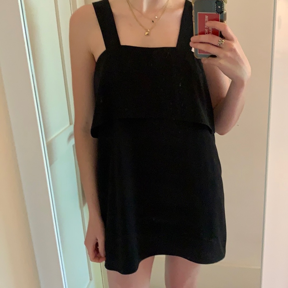 Tiered Black Mini Dress